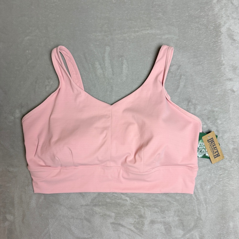 Duluth Trading Armachillo Cooling Longline Sports Bra Women 2X Plus Pink Gym NEW